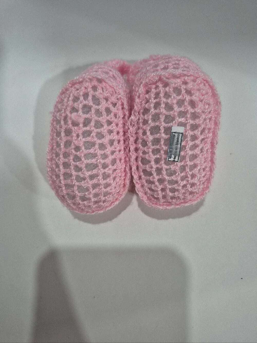 New Baby Girls Crocheted Pinwheel Design Booties Size 0-9 Months